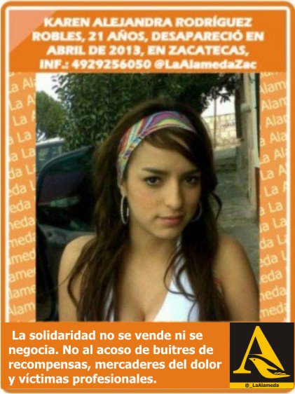 #Tebuscamos Karen Alejandra Rodríguez Robles, 21 años ?/4/13 #Zacatecas #Fresnillo