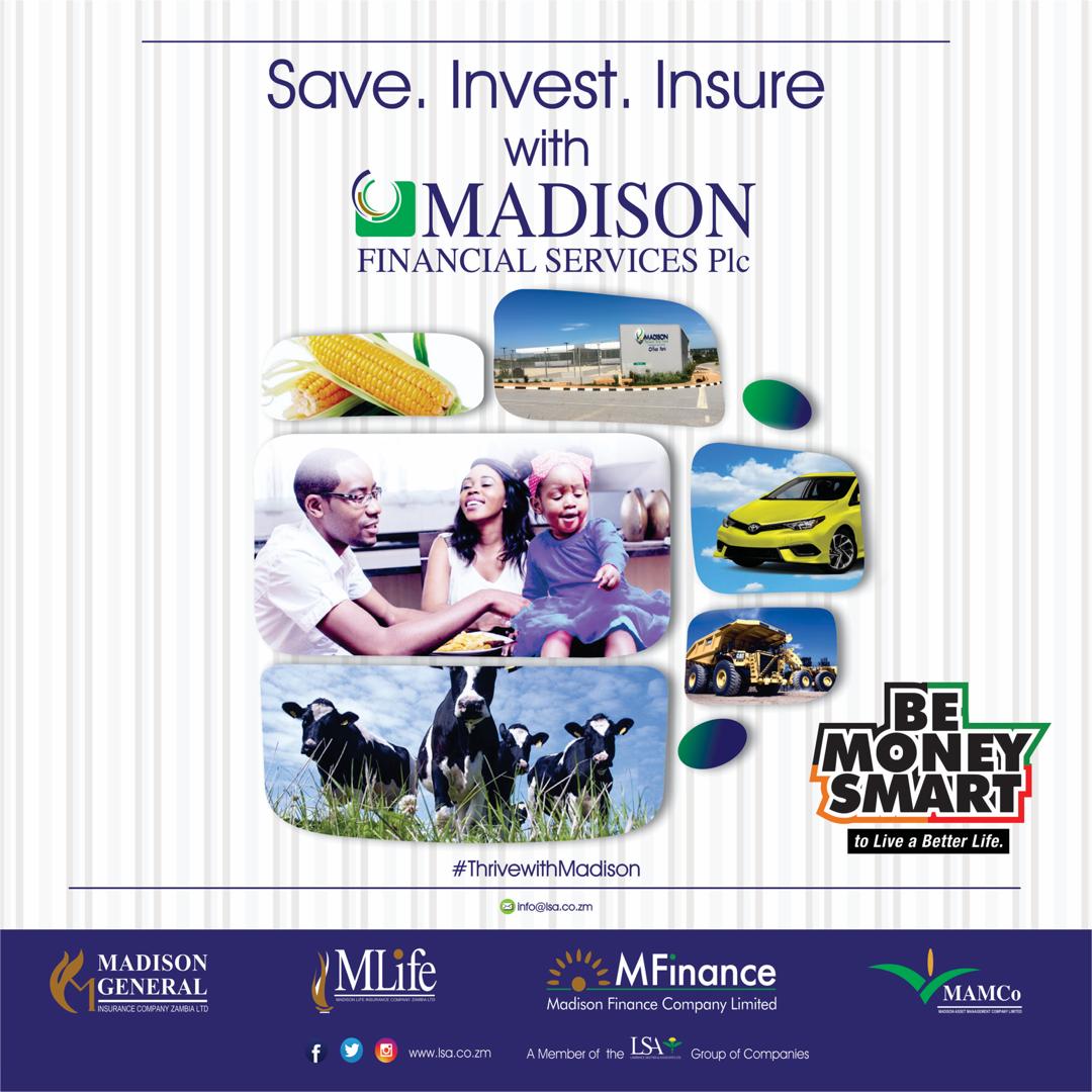 LSAGroupZambia's tweet photo. This Financial Literacy week be money smart;
1. Open a savings account for future expenses
2. Invest your money in a Unit Trust fund and have an approved professional investment manager
3. Get a life insurance policy - you aren't too young
#ThriveWithMadison
#BeMoneySmart https://t.co/dt8dedpQfT