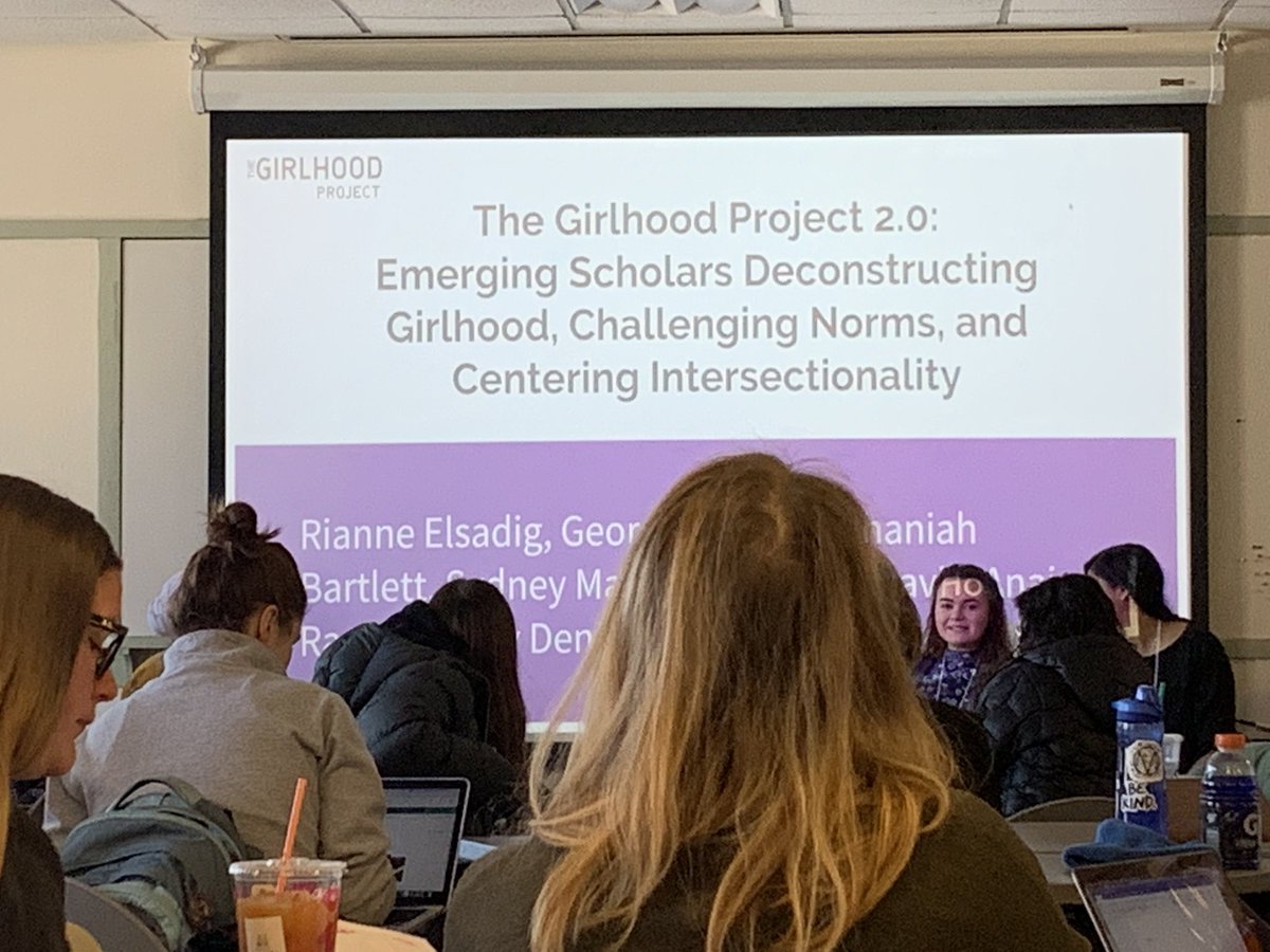 Attending - The Girlhood Project 2.0: Emerging Scholars Deconstructing Girlhood, Challenging Norms, Centering Intersectionality.  Wonderful and inspiring panel of Girlhood Scholars.