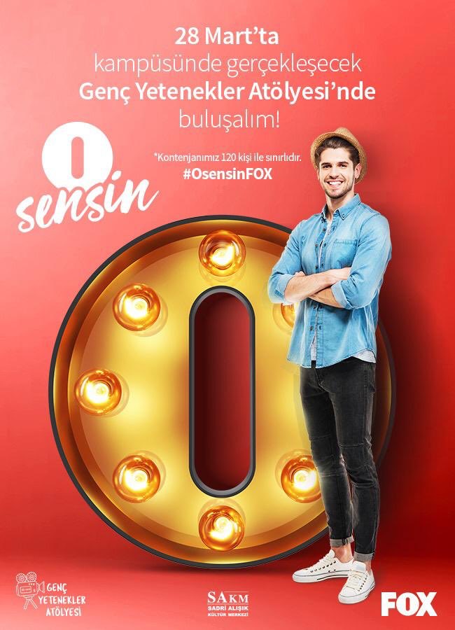 Genç Yetenekler Atölyesi 28 Mart’ta Bilgi Üniversitesi Santral Kampüsü’nde, sakın kaçırma! 😉🎭 #OsensinFOX