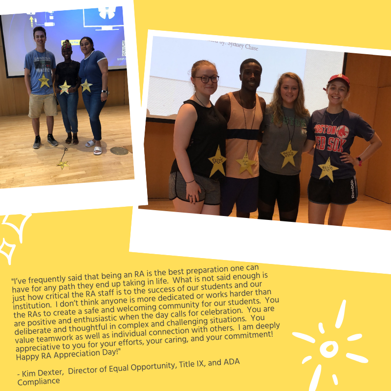 ResLifeFSU's tweet image. Kim stopping in from @SHAPE_FSU to say a big thank you to our RAs!