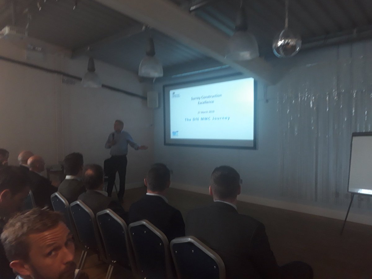 Great to hear from Chris Dale from <a href="/educationgovuk/">Department for Education</a> about their modular construction journey at our <a href="/CESurrey/">Constructing Excellence Surrey Club</a> breakfast event