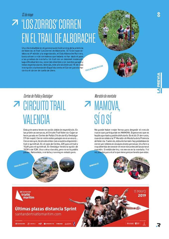 trailalborache's tweet photo. "CORRER SIN FRENOS" y con #LosZorros #TrailAlborache en la Revista @RUNNING_CV . Estamos de enhorabuena y felices de que hablen de nuestra carrera en una de las revistas más apreciadas del mundo del running. 

¡¡¡No te quedes sin dorsal!!! 
👉 https://t.co/XzQOWx6Lql https://t.co/6X1tBAMcfS
