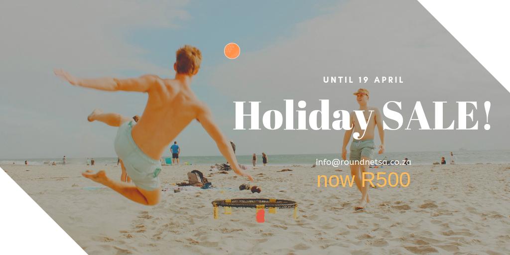 ROUNDNETSA's tweet photo. SALE! Until 19 April 2019. #roundnetsa #playitanywhere #holidays #beach #fun #roundnet #bestgameever #southafrica info@roundnetsa.co.za #discounts #sale #competition https://t.co/5kzg9WdRGj