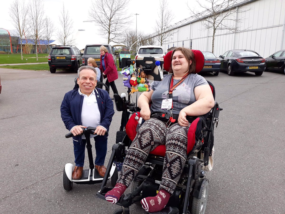 Great to meet @WarwickADavis this morning @NaidexShow. Before I even got inside! Today’s going to be fun! Let’s see what other exciting things will happen today at #naidex45 #Disabilityevent #wheelchairlife #hogwarts