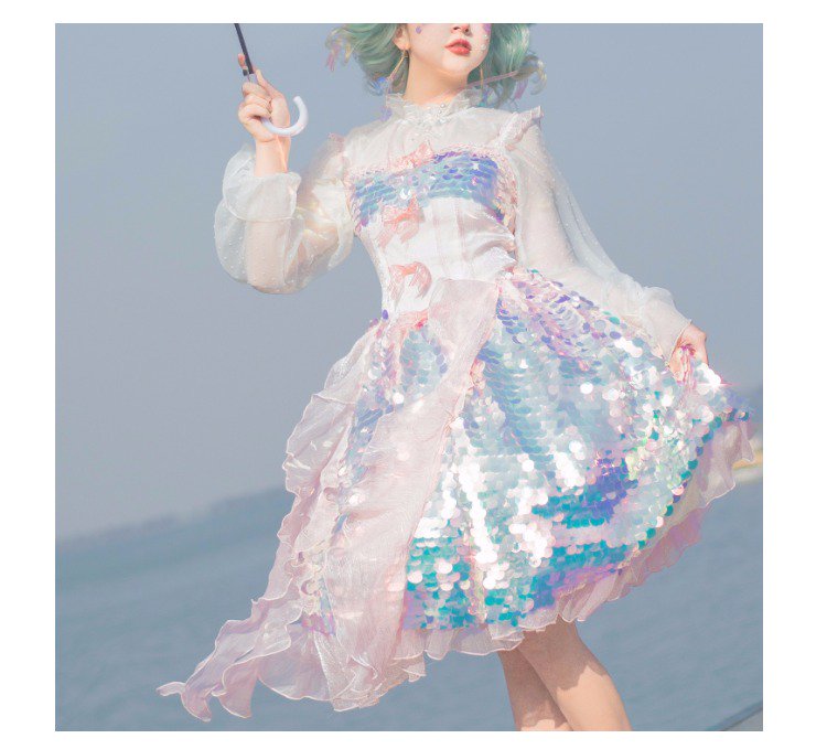 chinese dress ladies JSK Ready to ShipCat Mermaid Sweet Lolita Dress JSK  nbsama