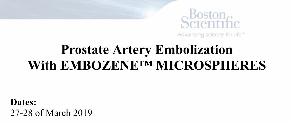 HradecTomas's tweet photo. Prostate artery embolisation course with Boston Scientific and Dr. Rio Tinto @UrologieKarlov https://t.co/s2QFl46pas