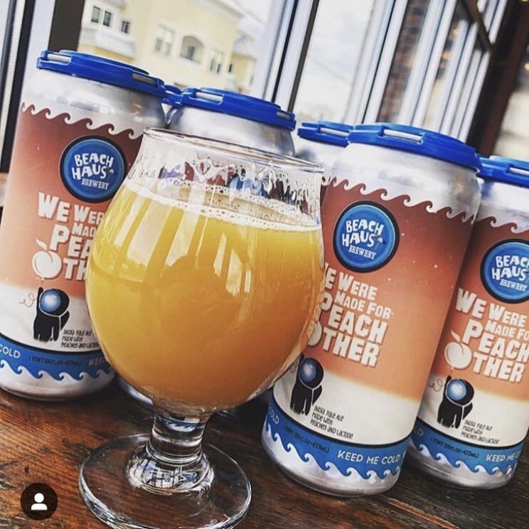 harrisonbevco's tweet photo. Introducing We Were Made For Peach Other, @beachhausbeer very first milkshake IPA! A 7.2% New England style IPA hopped with Citra, Azacca, Nugget, and Simcoe. A healthy amount of lactose, then conditioned the beer on vanilla and a ton of peaches! 
Available in 16oz cans. *Limited https://t.co/5K4V62nZx3