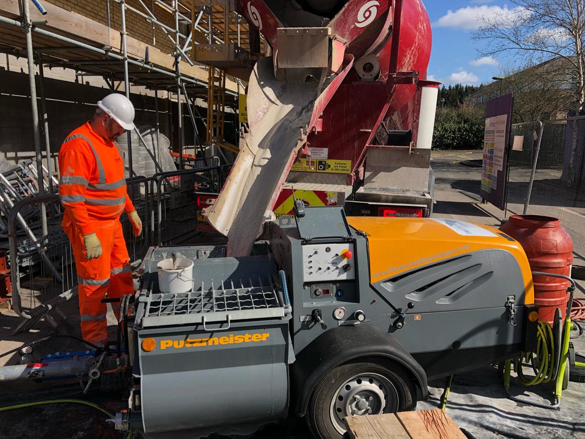 FloorScreedCo's tweet photo. Big pour yesterday 

57m3 gyvlon supplied by Marshalls Premier Mortars and Screeds  was installed to apartments with UFH. 

looking forward to working with you again soon..

#apartments #ufh #screeding #pour #gyvlon #thanks #areputationyoucanstandon #thefloorscreedingcompany https://t.co/qT7dm7rXy3