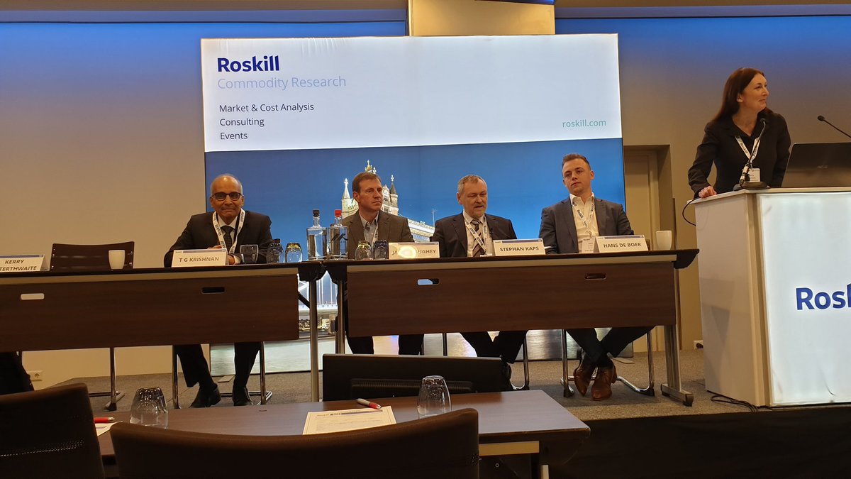 Roskill_Thomas's tweet image. Day 2: Session 1 of @Roskill_Info #SALT2019 Papers from #titansalt #KUtec @KomatsuMining #globeconveyorsystems #RoskillSalt