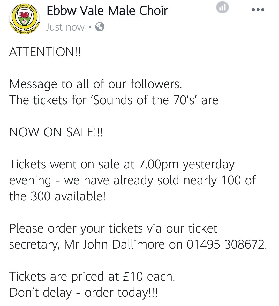 Ebbw Vale Male Choir tweet media
