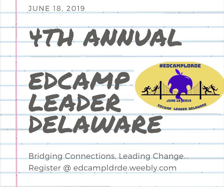 edcampldrde's tweet image. Friendly reminder to set your summer calendar now and to include a day of learning with us on June 18th! Register here edcampldrde.weebly.com #delachat #leadsde #edude