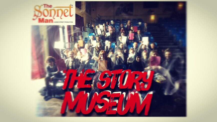 TheSonnetManNYC's tweet photo. I met an eclectic group of students to do some creative writing. They wrote poetry/rap for the first time ever...and they were amazing. Thank you @IsyMead x @TheStoryMuseum for bringing me in. I hope to work with you all again. #SonnetMan #Shakespeare #Poetry #hiphop #education https://t.co/fWyS80SdeD