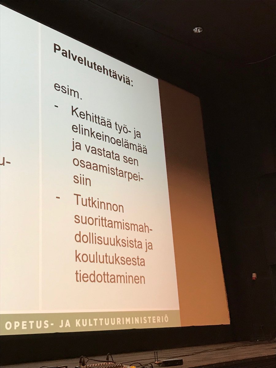 Ammatillisen koulutuksen tehtäviä osaamisen palveluiden tuottajana#opsory