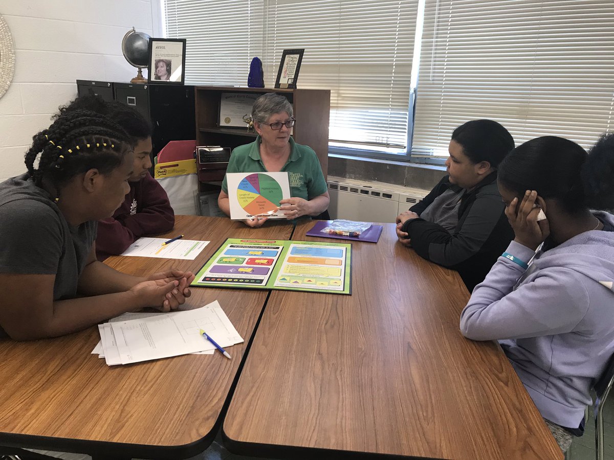 JFKennedyHS's tweet photo. JFK Creative Enterprises students connected math to their real-lives today while engaging with the Center for Smart Financial Choices. @DeborahKCochran @growmoreflowers @VMSTheMathLady https://t.co/Y0QXaL97MJ