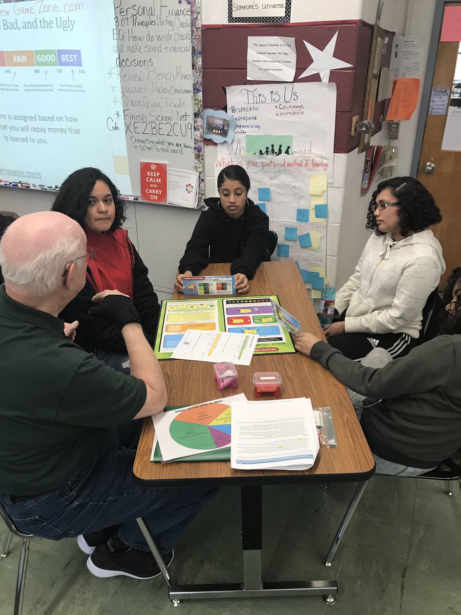 JFK Creative Enterprises students connected math to their real-lives today while engaging with the Center for Smart Financial Choices. @DeborahKCochran @growmoreflowers <a href="/VMSTheMathLady/">Velvet M. Simington</a>