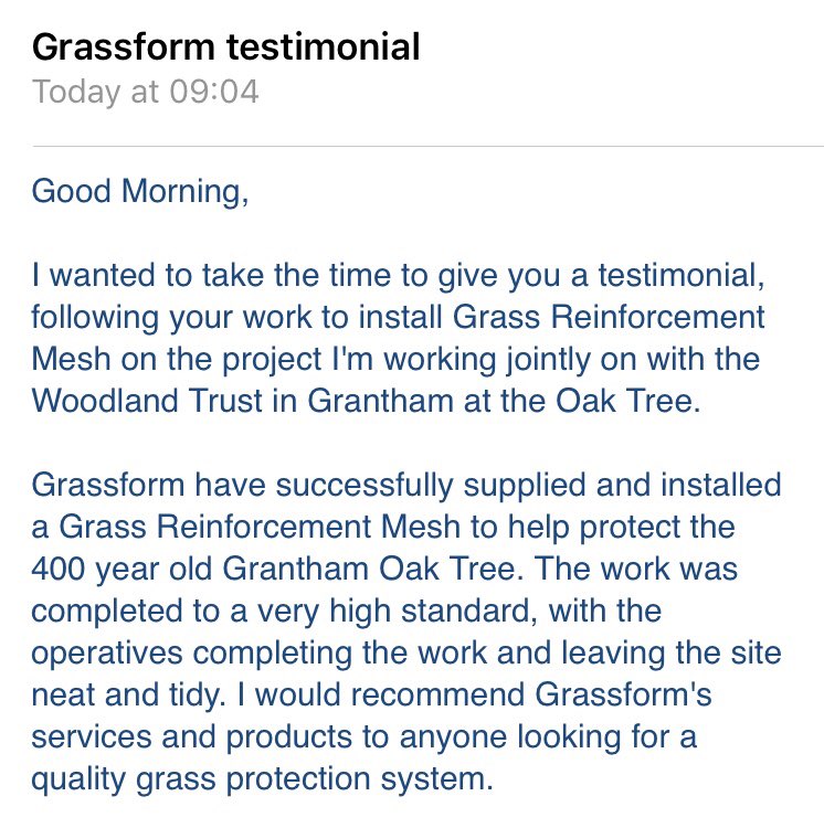 What a lovely email to walk into work to on a Wednesday👏🏻

As a company we thrive to be the best at what we do &amp; trust the that service we provide is the same for someone ordering 1 roll of mesh or 500m trackway, you are all valued customers

Thank you to our lovely client robin!