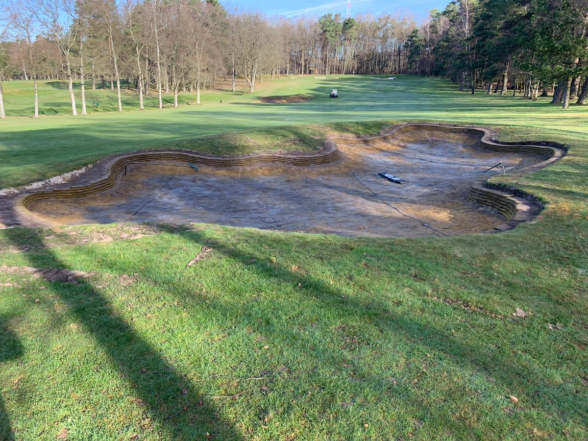 Some before & almost complete snaps of latest phase of works at Grand Ducal GC - moving at blistering pace with 22 bunkers in total now completed by #teamDurabunker #design #build #bunkerrenovation #contractor #syntheticedges #fullysealedbunkers