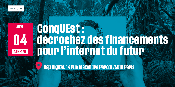 Cap_Digital's tweet photo. 🌏La Next Generation Internet, ça vous parle ? Participez à la réunion d'information du ConqUEst NGI pour tout connaître des financements en cascade disponibles pour les projets innovants dédiés à l'internet ! 🔥Le 4.04 à 14h chez @Cap_Digital 👉https://t.co/gkOqjMNIbz https://t.co/hjzkYsjeRQ