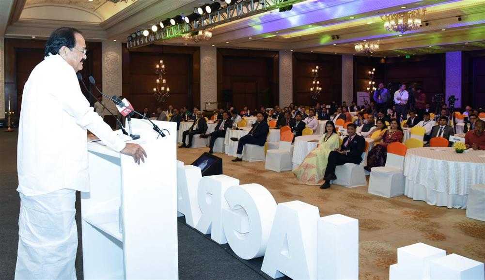 The Vice President M. Venkaiah Naidu addressing the gathering after presenting the Awards of ‘Ranking of Engineering &amp; Management Educational Institutes in India’ organised by Jagran Prakashan Group in New Delhi.