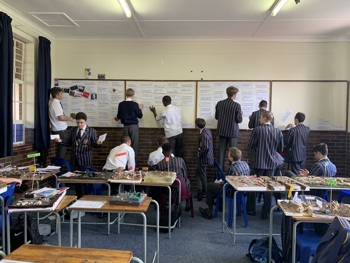 #boringlessonsmustfall Grade 11’s working on Vietnam missing words task. #beattheclock #historicalcontext #activelearning @StDavids_Marist