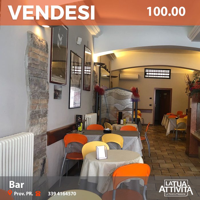 LaTuaAttivita's tweet photo. Bellissimo #bar #centrale in #vendita attivo come #caffetteria #paninoteca #tavolafredda #cocktailbar! Dotato #attrezzature #arredi #plateatico #parcheggio, #parma #provincia! #VPR135 https://t.co/6GtIpnHRSY