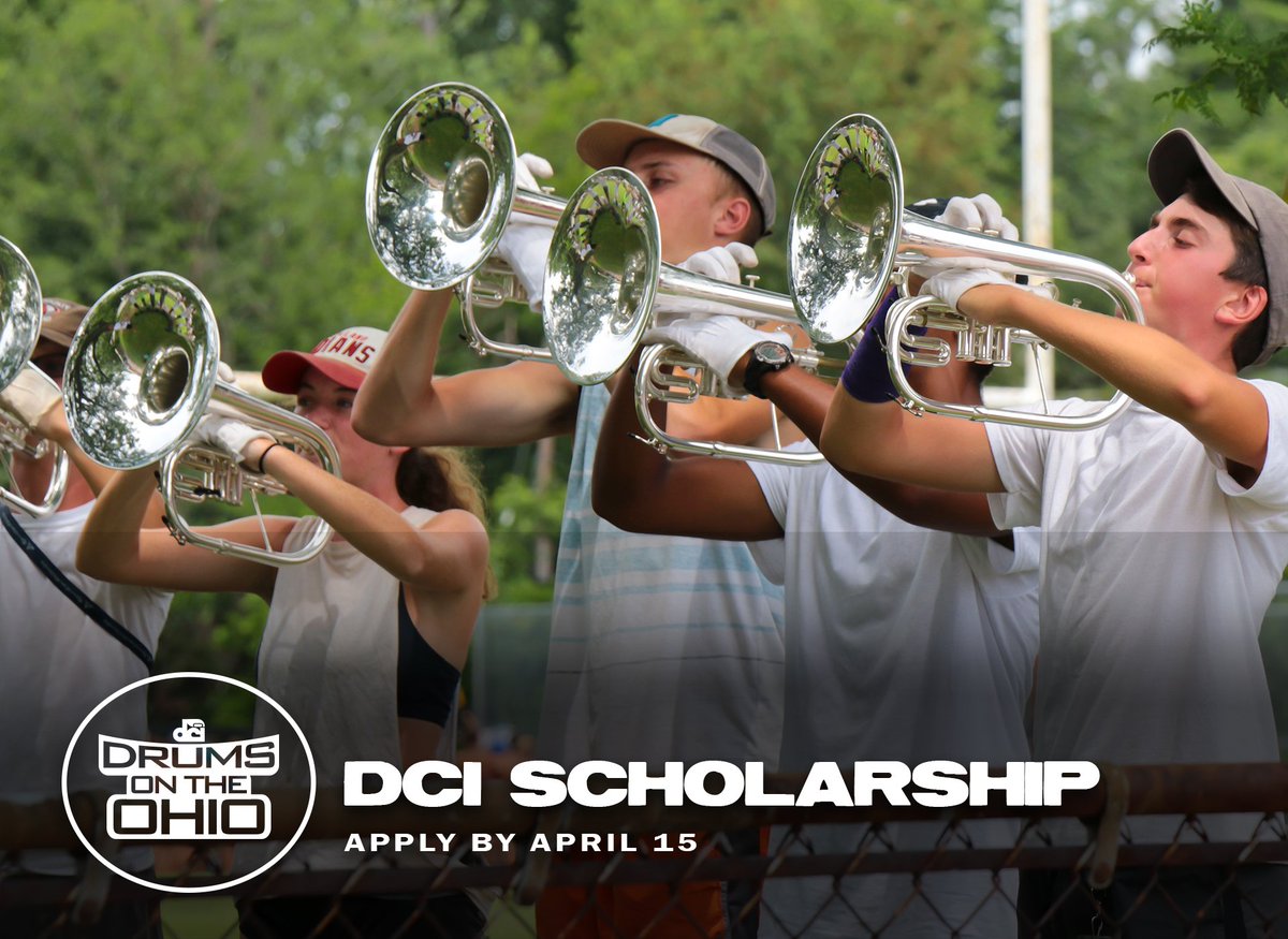 Did you know DRUMS on the OHIO offers a scholarship to local drum corps performers? It's not too late to apply for money toward tour fees.

Go to DRUMSontheOHIO.com/scholarship to learn more. Application deadline is Monday, April 15. #DRUMSOTO #dci2019 #dciScholarship