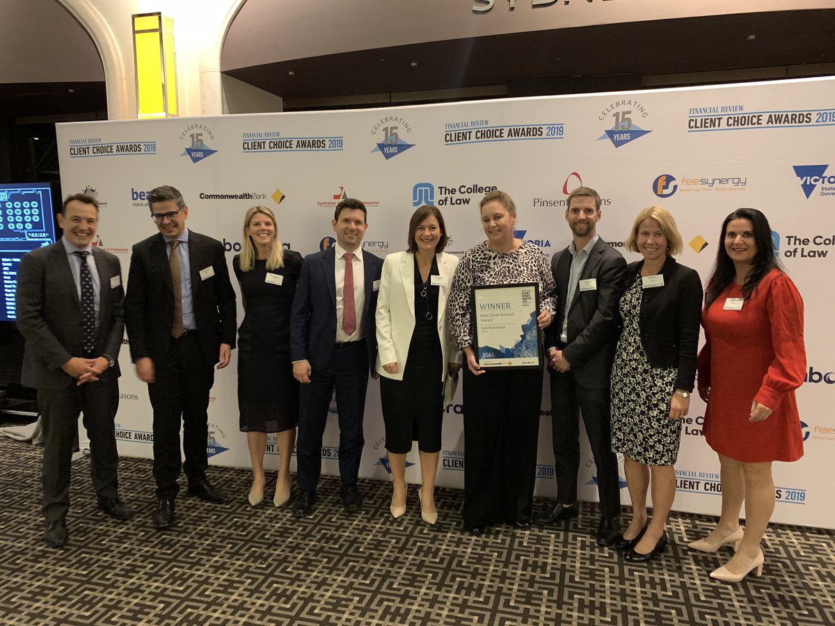 Congratulations to Jodi Reinmuth, who took home the most client focussed lawyer award at tonight’s client choice awards <a href="/beatonglobal/">beaton</a>.  Here’s Jodi with some super proud <a href="/AllensLegal/">Allens</a> colleagues