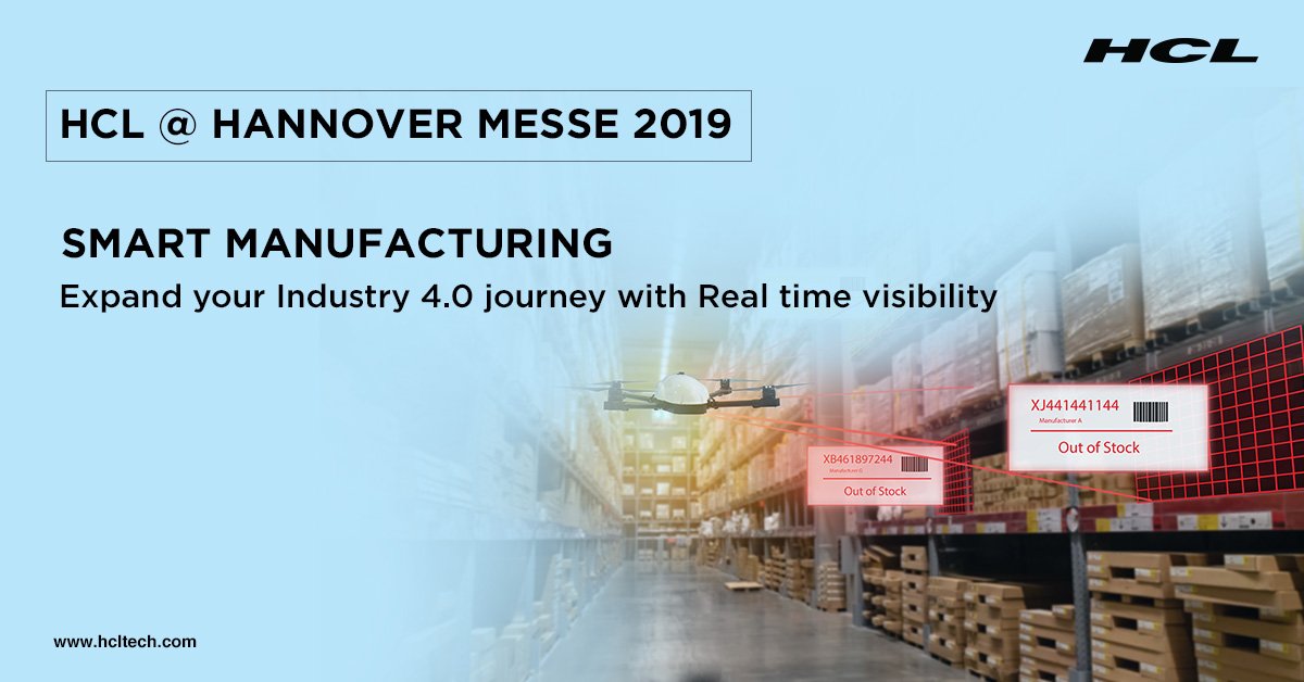 hcltech's tweet photo. Reimagine industrial asset management with our Next-gen monitoring and tracking solutions powered by the Internet of Things. To know more, join us at Hall 7, C32 Hannover Messe 2019. #HM19 #EXPAND40 https://t.co/uIZ1N5pamg https://t.co/oKYdRhzKAf