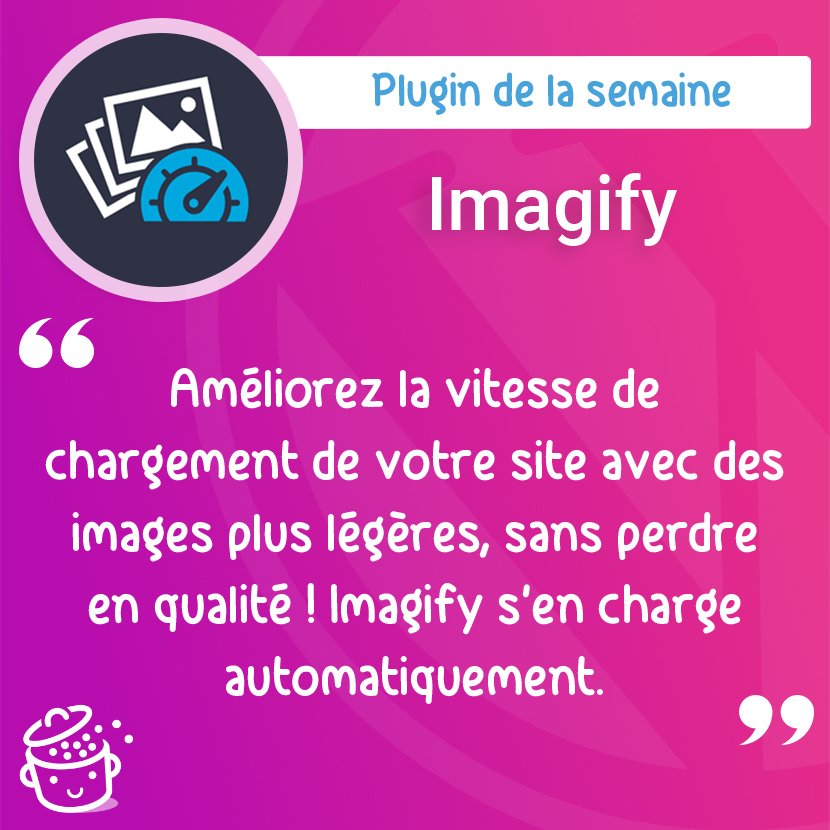 wpmarmite's tweet image. #PluginMarmite Cette semaine l&apos;équipe vous propose de découvrir @imagify, le meilleur moyen de réduire automatiquement le poids de vos images sur WordPress... sans perdre en qualité ! 😜Vous l&apos;utilisez ?
#plugin #WordPress