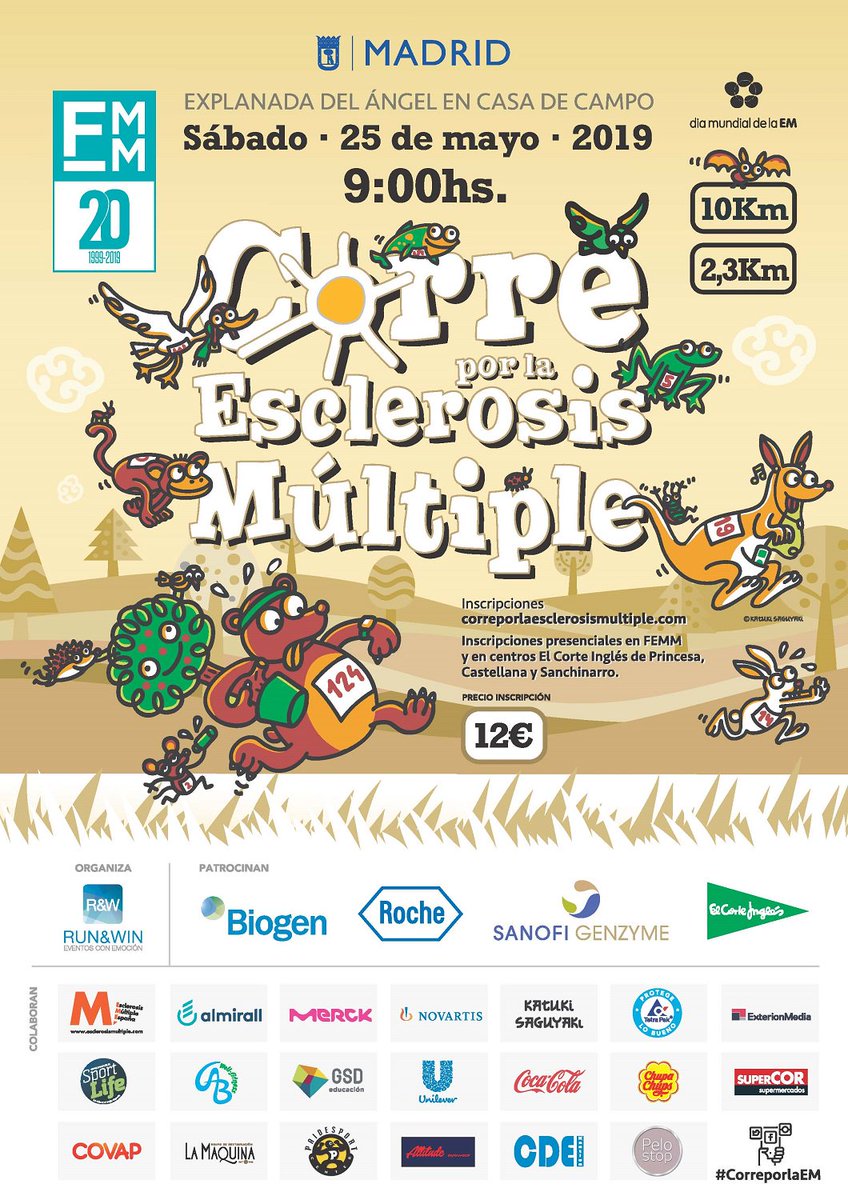 FundacionEMM's tweet photo. #CorreporlaEM🏃‍♀️🏃‍♂️tiene ya cartel oficial para su novena edición  😍😍😍😍
Gracias 🤗 a patrocinadores y colaboradores 🔝🔝🔝 por apoyar un año más la #carrera contra la #esclerosismultiple ¿Nos ayudáis a difundirlo para que la #carrera sea todo un éxito🆙? ✅Comparte ✅Colabora https://t.co/mTGbePRzsV