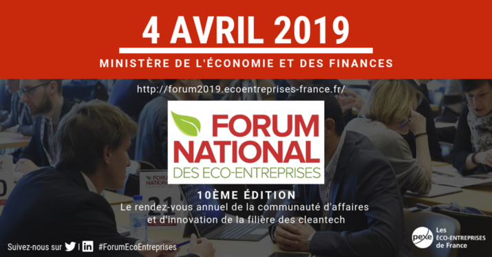 [Evénement] Venez nous rencontrer à l'occasion du prochain Forum national des éco-entreprises, pour une journée #business et #innovation dans le domaine de l'#environnement ! 🤝♻️avec <a href="/PexeFrance/">Réseau Pexe - Eco-entreprises de France</a> <a href="/ademe/">ADEME</a> <a href="/Economie_Gouv/">Ministère de l'Économie et des Finances</a> @Min_Ecologie