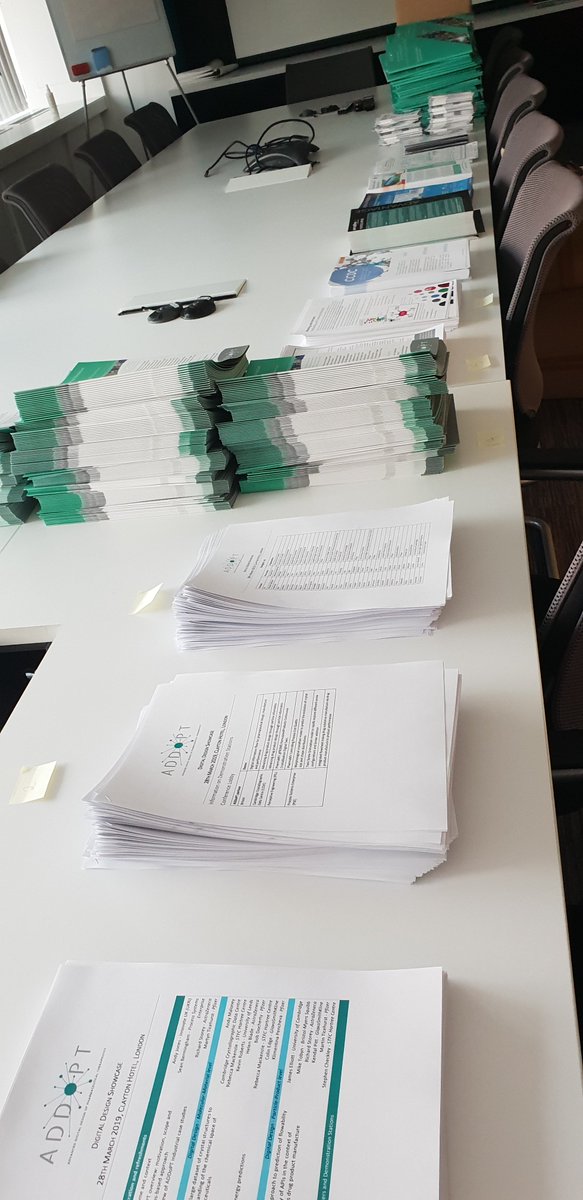 ADDoPT_Project's tweet photo. Phew! This little lot has now been turned into over 150 delegate packs for tomorrow's ADDoPT #DigitalDesignShowcase We're #GoodtoGo! https://t.co/KXTFjhnV3I https://t.co/mIp5SA1iNv