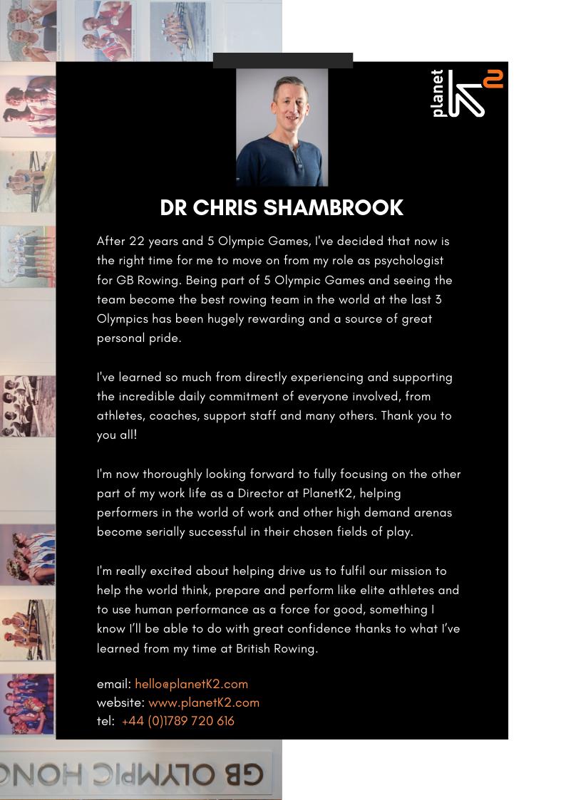 Thank you to everyone at <a href="/BritishRowing/">British Rowing</a> over the last 22 years. It’s been a great role and now time for some fresh energy and expertise. 

Full statement attached.