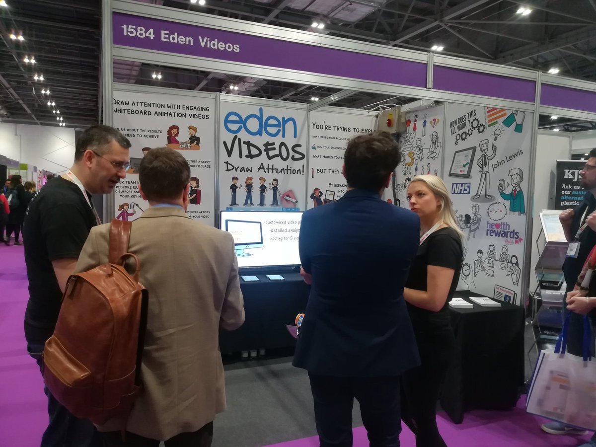 EdenVideos's tweet photo. If you're not at @B2BMarketingEX today or tomorrow, where are you? Come by stand 1584 and talk to the Eden Videos team about how whiteboard animation can make your complex ideas simple.

 #b2bmarketing19 #whiteboardanimation https://t.co/attnuwps8b