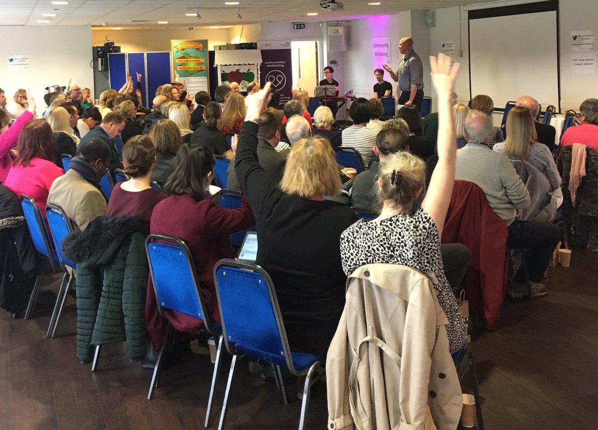 ChrisMoorhouse7's tweet photo. Great turn out and performance by @MadeByMortals at the @CWTandG Community Wellbeing event. #communitywellbeing #socialmovement #socialprescribing #assetbasedcommunitydevelopment #strengthinothers #Tameside #morethanmedicine https://t.co/DH2almkp1g