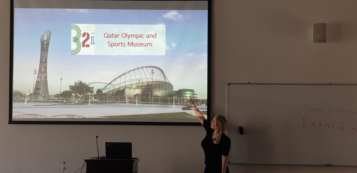 FermanKonukman's tweet photo. #SSP_ CAS_Events We would like to thank to Dr. Kelli Wood for excellent presentation about Qatar Olympic and Sport Museum. It was very informative. https://t.co/XjETYM5wL1