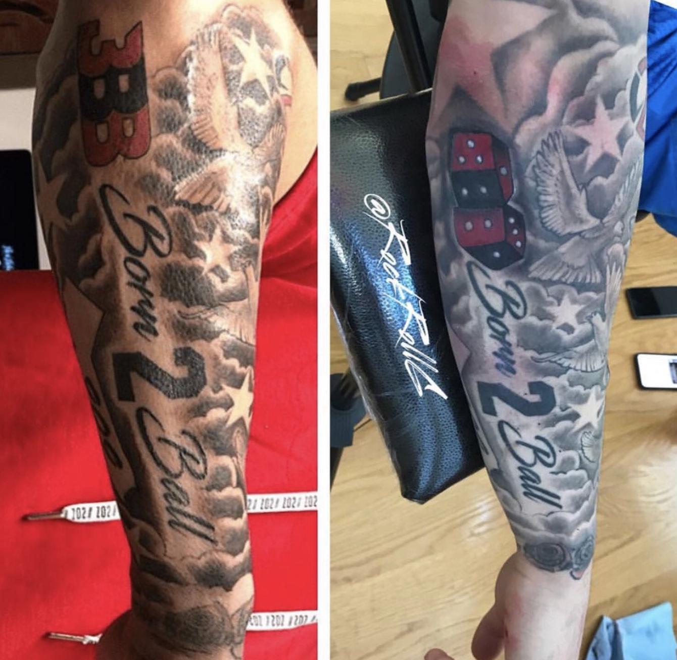 NBA Tattoos on Instagram BREAKING NEWS  melo Sky is the Limit Lamelo  Ball just added time his tattoo collection with this new leg piece The  piece features