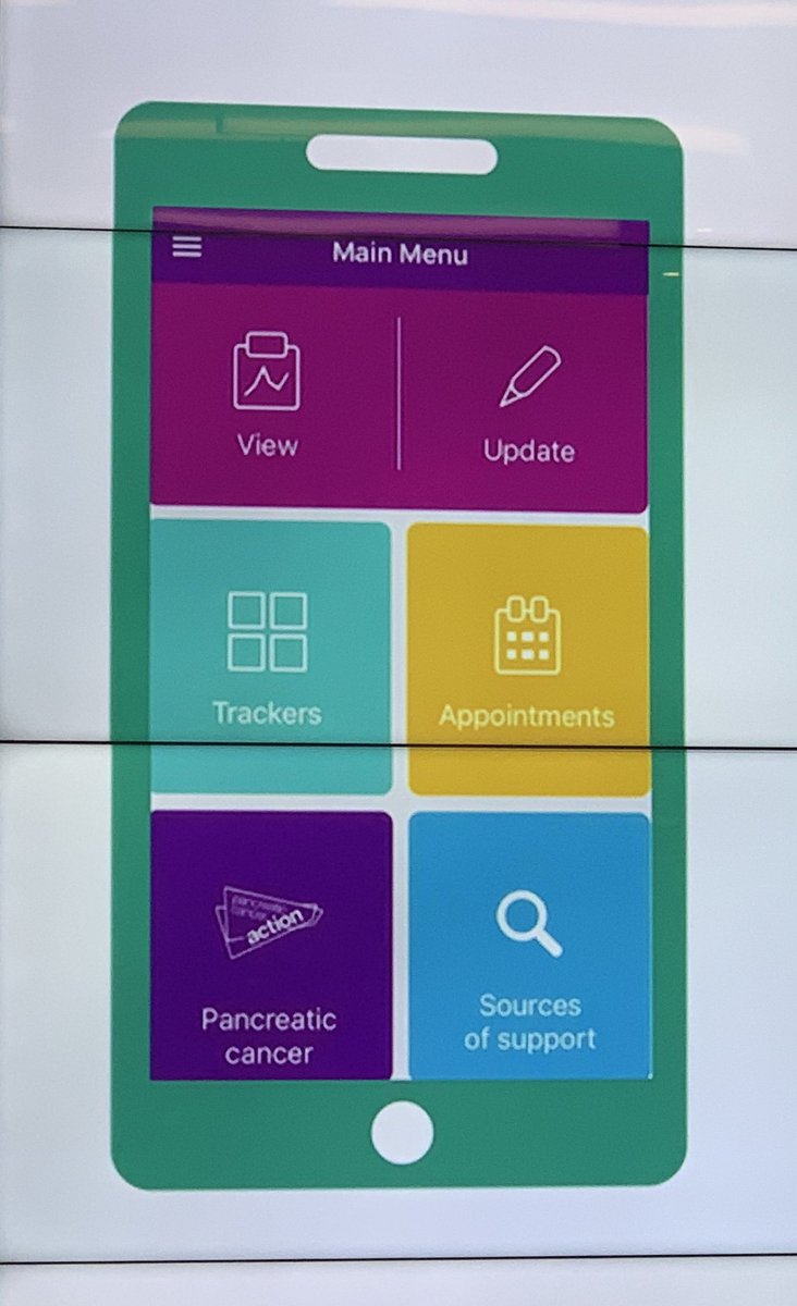 mickmull's tweet photo. #delvingintodigital #DigitalNIHR. Pancreatic Cancer.  Apps becoming the new normal for patients and clinicians to track patient journeys and collect data https://t.co/isMKX65dey