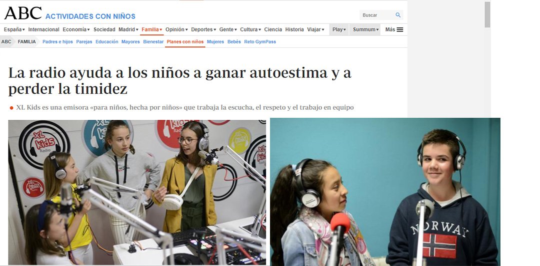XlKidsRadio's tweet photo. Hoy estamos súper contentos. Hemos salido en el periódico ABC. Os dejamos el enlace por si queréis leer el artículo entero. 😃❤️
https://t.co/FvHdTKlaqL
@abc_familia @abc_es
#XlKidsRadio #LaRadioDeLosNiños #periodicoabc #abc #miercoles #Radio #Periodico #noticias https://t.co/tAMmaOhGdp