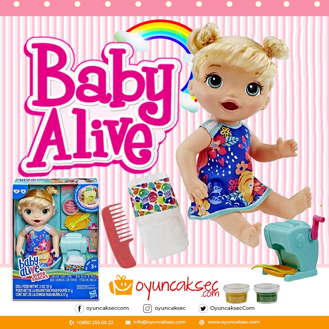 Minikler; kendi mutfaklarının şefi olup, bebekleri için birbirinden renkli makarnalar hazırlıyorlar. Makarna yedirme keyfinden sonra tabi ki bebeğinin altını değiştirme zamanı. ow.ly/lfIm30od35t <a href="/OyuncaksecCom/">Oyuncaksec.com</a> #oyuncaksec #oyuncak #oyun #kızbebek #babyalive