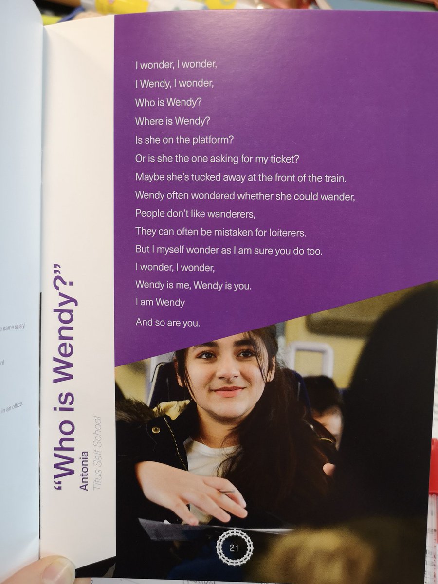 Antonia wrote this delightful little riddle about wandering on a train @crl_live #wednesdaywisdom #educatingbradford