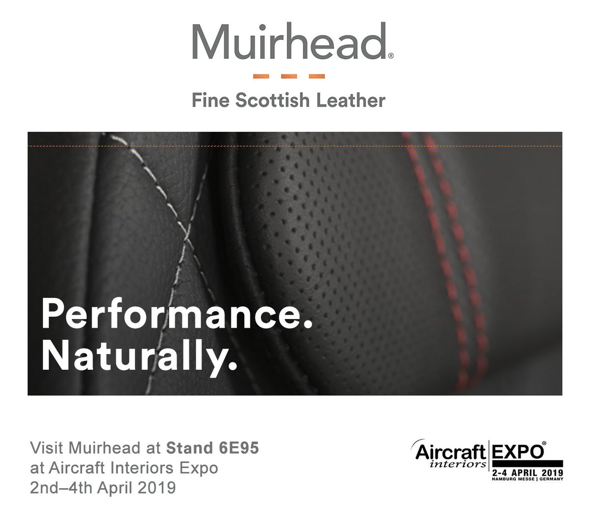 Only one week until #AIX2019! Visit <a href="/MuirheadLeather/">Muirhead</a> on stand 6E95 and discover how our bespoke high performance leathers can meet your needs. 

#performancenaturally