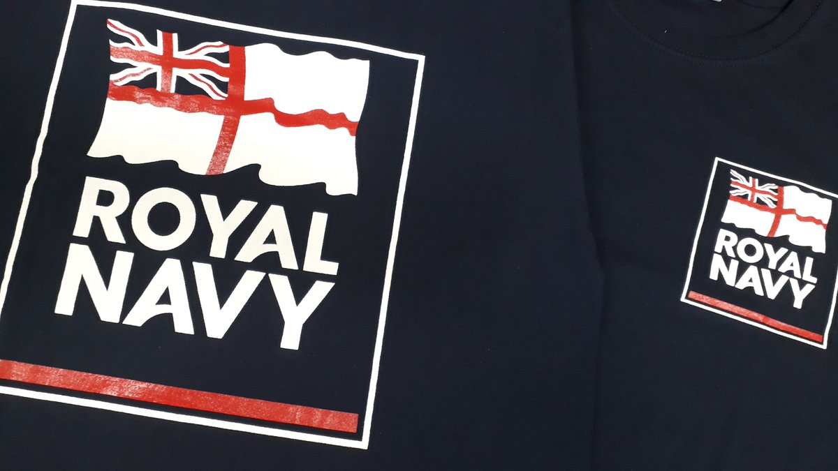 We were really proud to supply @msurnu with their latest uniform order.  Royal Navy logo printed on the front &amp; back of T-shirts with Embroidered Crest on Sweatshirts &amp; T-shirts. Both show great examples of our work