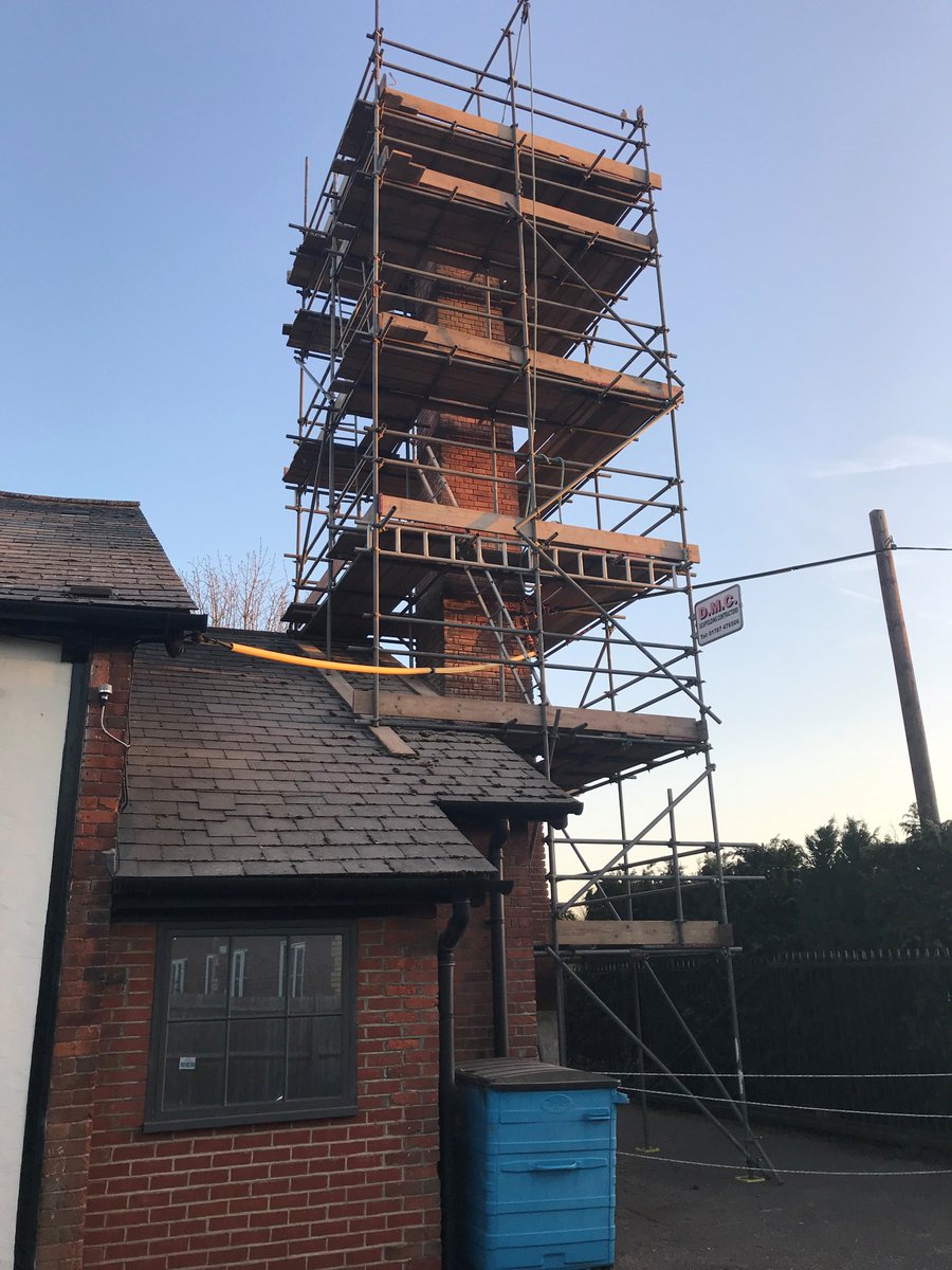 RDS_Ltd's tweet photo. A little bit of TLC to the chimney stack at our offices! This chimney formed part of the Mill store once owned by the Hunt family and has stood for many decades!
Hopefully it will continue to tower over the village for hundred more to come #restoration #essex #millstore #chimney https://t.co/DBZ60ZJVh1