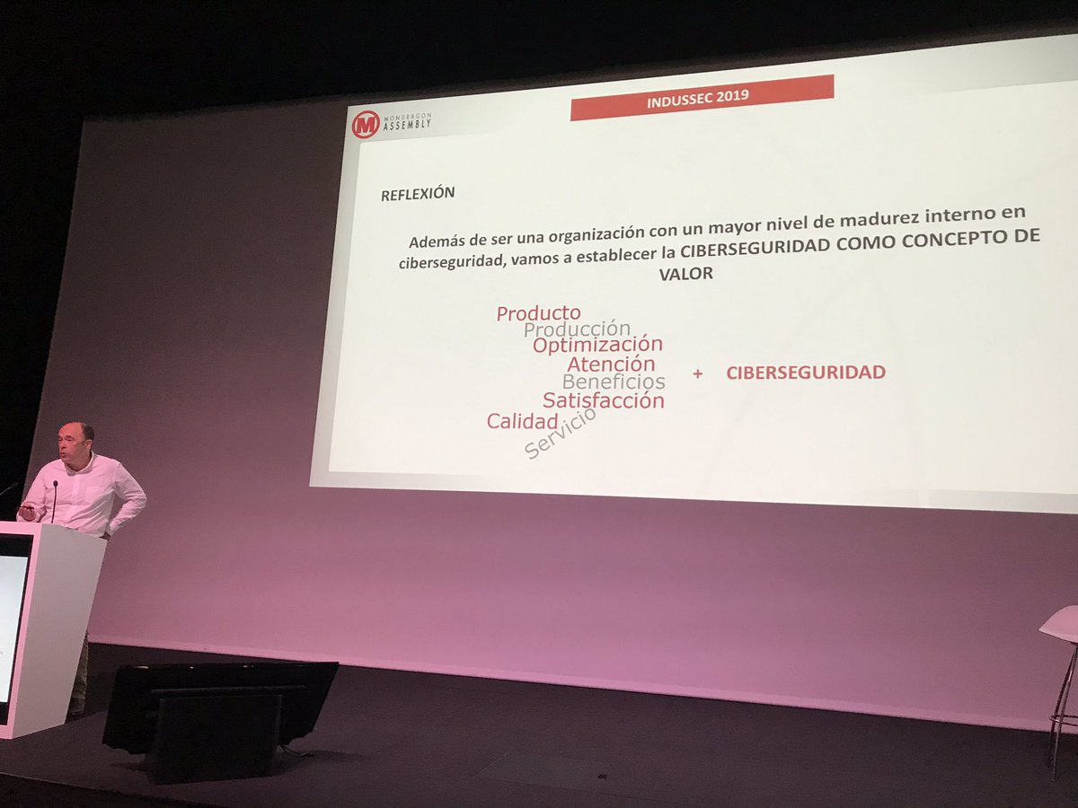 iEuskadi's tweet photo. Ahora @MondragonAssemb “Decidimos establecer como concepto de valor #CyberSeguridad, al igual que cualquier otra parte de la producción” tanto internamente como externamente #IndusSec https://t.co/x3GWtZfGjf