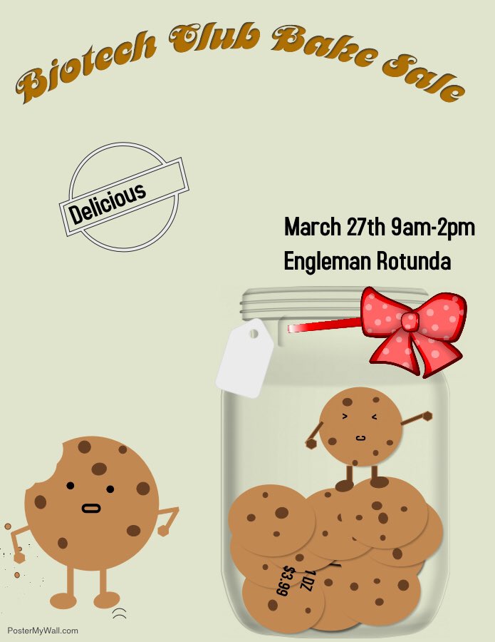 Come by Engleman Rotunda today to help support our club and have a tasty treat!