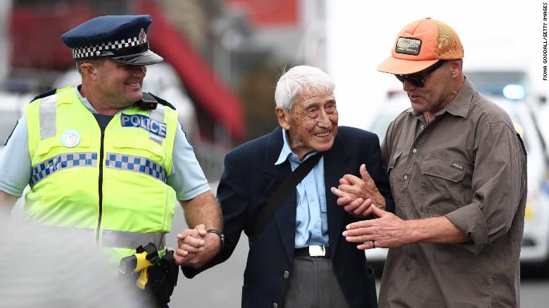 CNN's tweet photo. A 95-year-old World War II veteran was so saddened by the horrific mosque attacks in Christchurch, New Zealand, that he took four buses to attend a solidarity march against racism in Auckland https://t.co/ri3eDHFJCa https://t.co/DenrQAVDH6