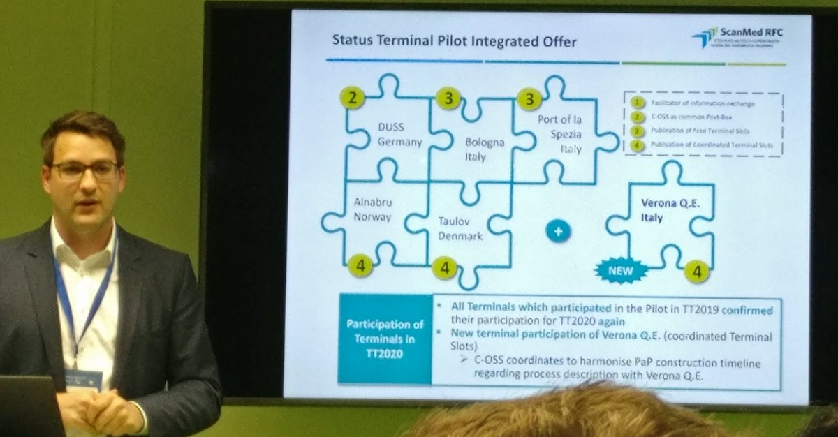 #ScanMedRFC runs a pilot project to issue Prearranged trainPaths (PaPs) that are harmonized with the terminal slot on either end.
---several Corridor Terminals have partnered in the pilot already (additional terminals are welcome to join).