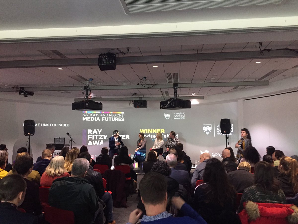 CreateMCR's tweet image. .@News_Fletch chats to @clairesavjourno and @CEThomson about undercover journalism at @Salford_Media at @UoSMediaCity. #narm @UoS_ArtsMedia